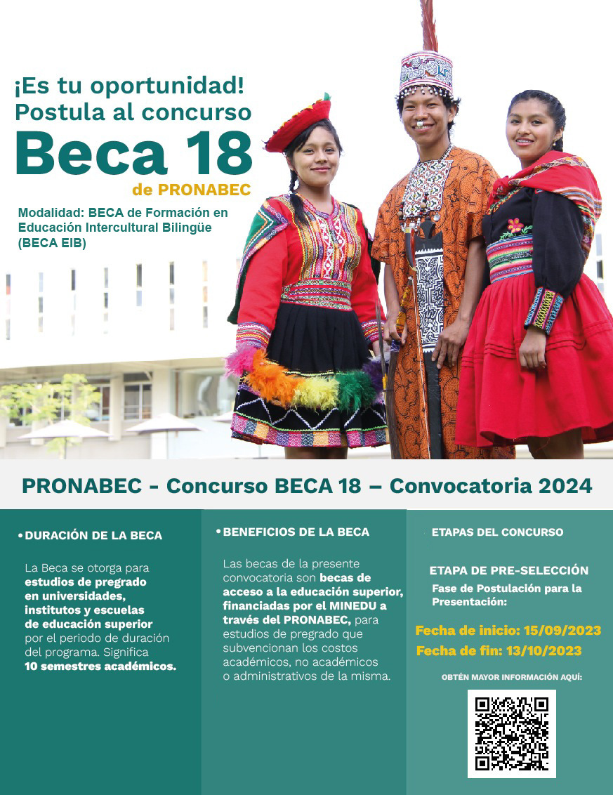 CONVOCATORIA PRONABEC 2024 BECA 18 – MODALIDAD BECA FORMACIÓN ...