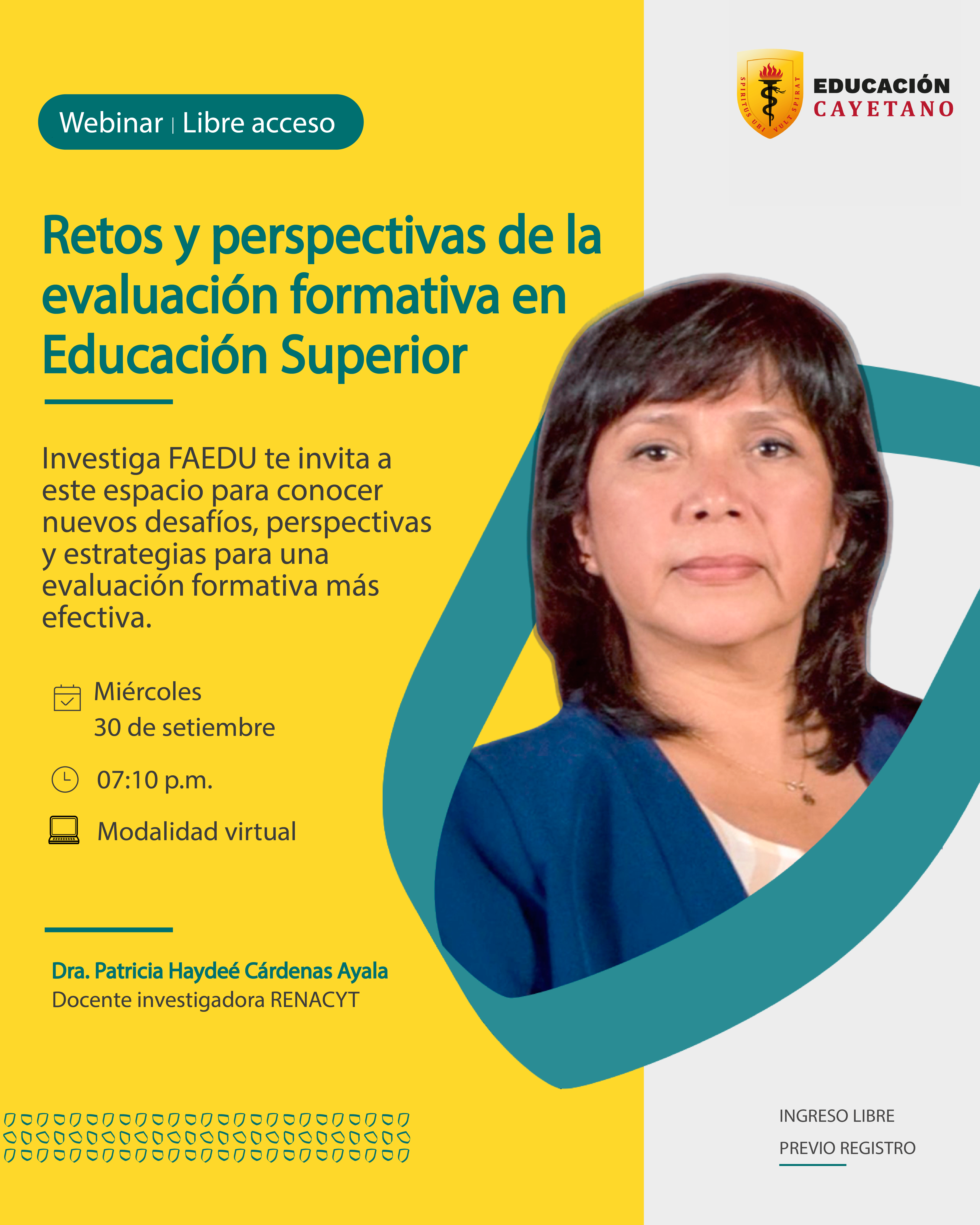 Webinar | Retos y perspectivas de la evaluación formativa en Educación Superior